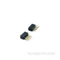 Conector hembra de 1,27 mm en ángulo recto 12P